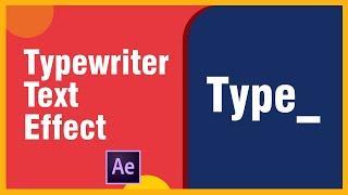 Type-On Text Effect Typewriter with blinking Cursor - After Effects Tutorial