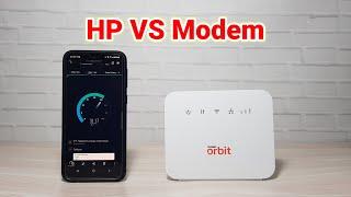 Jaringan Modem Orbit Star Lite VS Jaringan HP | Orbit Star Lite