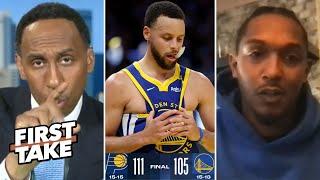 FIRST TAKE | "Warriors need to make a trade" - Stephen A. RIPS Curry, Dubs lost miserably to Pacers