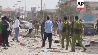 Raw: Hotel Attacked in Mogadishu, Somalia