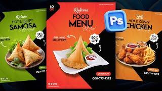 Creative FOOD Poster Design in photoshop | Photoshop Tutorial