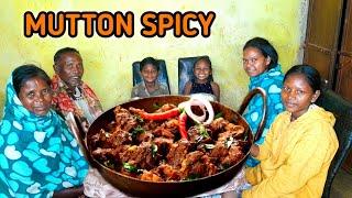 mutton eating, eating show, rice mutton, village cooking eating |