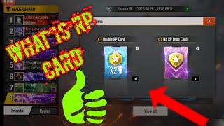 WHAT IS RP CARD? DOUBLE RP CARD //NO RP DROP CARD// FREE FIRE battleground//