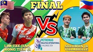 (FINAL)Lim Tze Jian-Wong Tien Ci VS Solomon Jr-Villabrille‼️#malaysiaic2024