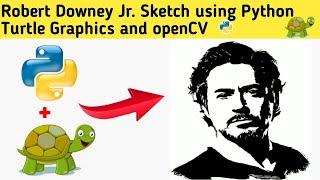 Robert Downey Jr - Ironman Sketch in Python using Python Turtle Graphics ‍ @CODEHUB03