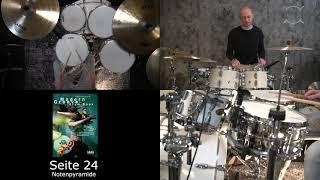 "Modern Groove Drum Book", Seite 24, Notenpyramide zum mitspielen