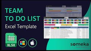 Team To Do List Template | Task Planner Excel Template