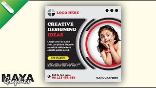 How to Design a Social Media Banner | Social Media Post Design in Coreldraw | Coreldraw tutorial