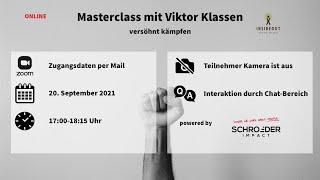 Masterclass Teaser Viktor Klassen versöhnt kämpfen