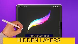 How to make a private (hidden) layer for procreate time-lapse replay  | Procreate Tutorials