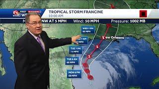 Tropical Storm Francine forms Monday, Sept. 9. Louisiana impacts expected