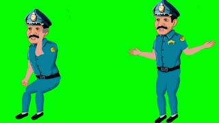 Police Green Screen | Cartoon Character Green Screen | chroma toons new update 2023