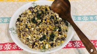 QUINOA WITH ROASTED VEGETABLES AND FETA CHEESE SALAD