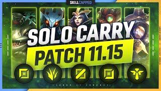 3 BEST SOLO CARRY Champions for EVERY ROLE in PATCH 11.15 - League of Legends