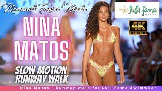 Experience Nina Matos' Breathtaking 4K Slow Motion Runway Walk - Luli Fama - Miami Swim Week 2022