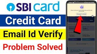 please verify your email id linked with your sbi credit card account | sbi card email verify problem