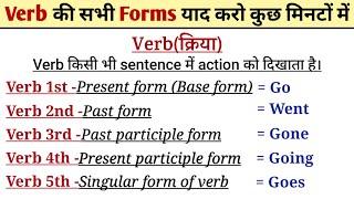 20 COMMON VERBS in English | V1 V2 V3 V4 V5 Verbs List | Verbs in English Grammar | Forms of  Verb