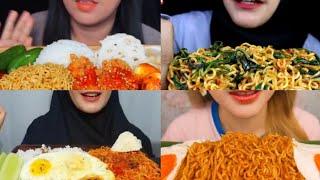 ASMR NASI + INDOMIE  MUKBANG KOMPILASI 