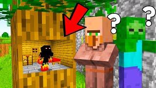 FIQUEI PEQUENO PARA ME ESCONDER DOS MOBS DO MINECRAFT