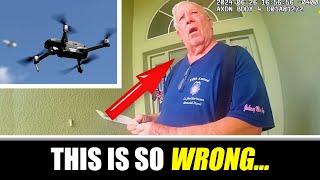 Man SHOOTS DOWN drone over his property - What happens next is unbelievable...