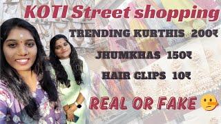 koti Street shopping ️ || Street shopping vlog telugu || Hyderabad Street shopping || teluguvlogs