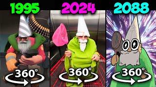 360° VR Green Wizard Gnome Evolution 1995 vs 2024 vs 2088