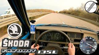 1992 Skoda Favorit 135L Top Speed German Autobahn POV