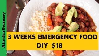 3 Weeks Of Emergency Food  $18 DIY Meal Kit