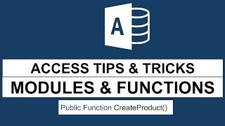 How to Create VBA Module and Function in Microsoft Access