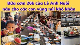 Lê Anh Nuôi nấu bữa cơm 26k cho các con tại trường DTNT xã Phình Hồ, Trạm Tấu, Yên Bái.