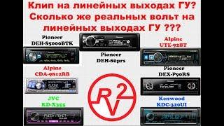 Огромный тест ГУ ALPINE PIONEER KENWOOD JVC на КЛИП! Когда клипует линейный выход!