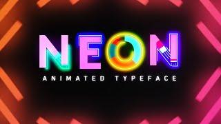 NEON: FREE Animated Text Typeface | Free Assets and Elements