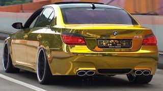 BMW M5 E60 with Eisenmann Race Exhaust! - LOUD V10 Sound & Burnouts, Accelerations!