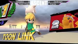 AS Weekly 4 - Akiraded (Pikachu) vs Zardknight (Toon Link) - Grand Finals - SSB4