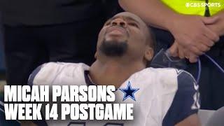 Micah Parsons shows extreme frustration after loss, upset for DeMarvion Overshown | Press Conference