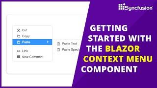 Getting Started With the Blazor Context Menu Component