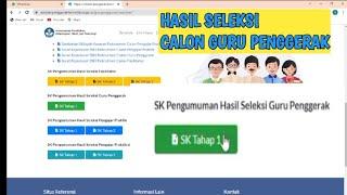 CARA CEK PENGUMUMAN HASIL SELEKSI CALON GURU PENGGERAK