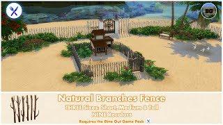 Bakies The Sims 4 Custom Content: Natural Branches Fence