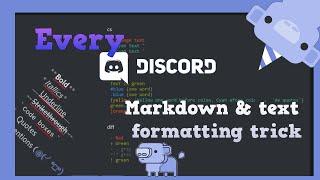 Every discord markdown & text formating trick