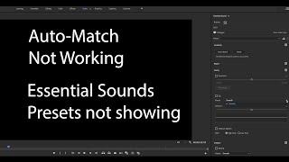 [TUTORIAL] How to Solve EssentialSounds Presets NOT Showing in Adobe Premiere Pro