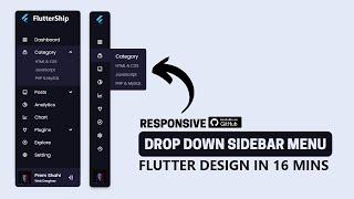 Complex Navigation Drawer UI Designed In Flutter With Github Source Code For Beginners #FlutterShip