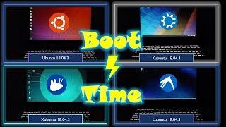 Boot Time: Ubuntu vs Kubuntu vs Xubuntu vs Lubuntu (18.04.3 LTS)
