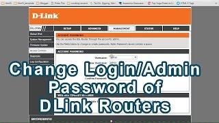 How to change login Password or Admin password on D-Link routers[DSL 2750U] and other DLink Routers