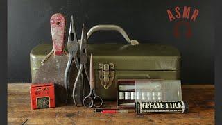 ASMR Tingle Toolbox Vintage Tool Triggers - Tapping  Scratching Crinkles - Dark - No Talking