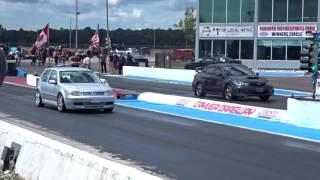 mk4 gti 337 big turbo vs sti 1/4mile