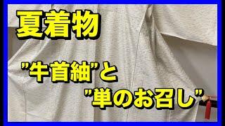 夏着物「牛首紬」と「単のお召し」の紹介