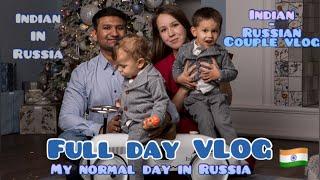 Full day with Indian-Russian family VLOG