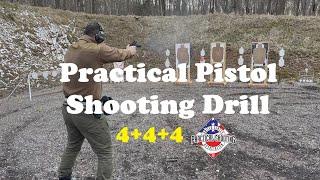 Practical Pistol Shooting Drill - Three (3) Targets at 12 Yards - 4+4 Reload +4 - USPSA, IPDA, IPSC