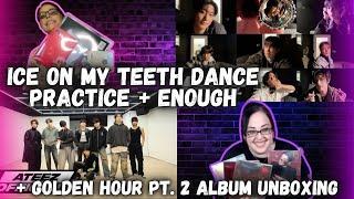 ATEEZ 'Ice On My Teeth' Dance Practice + 'Enough' + Golden Hour Pt. 2 Album Unboxing | Reaction