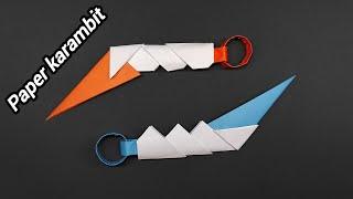 Origami karambit | How to make a paper karambit Knife | Easy craft tutorial